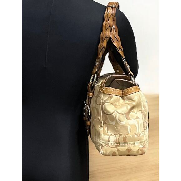 Y2K Coach 10995 Chelsea Optic Signature Turn Lock Satchel & Checkbook Wallet - Picture 12 of 16